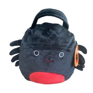 Squishmallows 12” Bella The Red & Black Spider Halloween Treat Pail Bag 2022 New